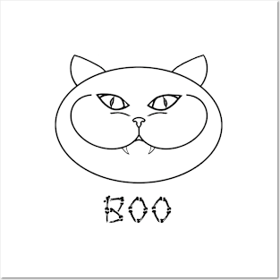 Cat Halloween. Boo Posters and Art